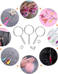 360Pcs Keychain Bulk, 120Pcs Keychain Rings with Chain and 120Pcs Open Jump Ring with 120Pcs Screw Eye Pins for Crafts and Jewelry Making