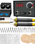 Wood Burning Tool,Wood Burning Kit Pen 25~750℃,Professional Wood Burning Kit,With Digital Thermometer Temperature Adjustable Temperature,1 Wood Burning Pens, 30 Wood Burning Pen Tips