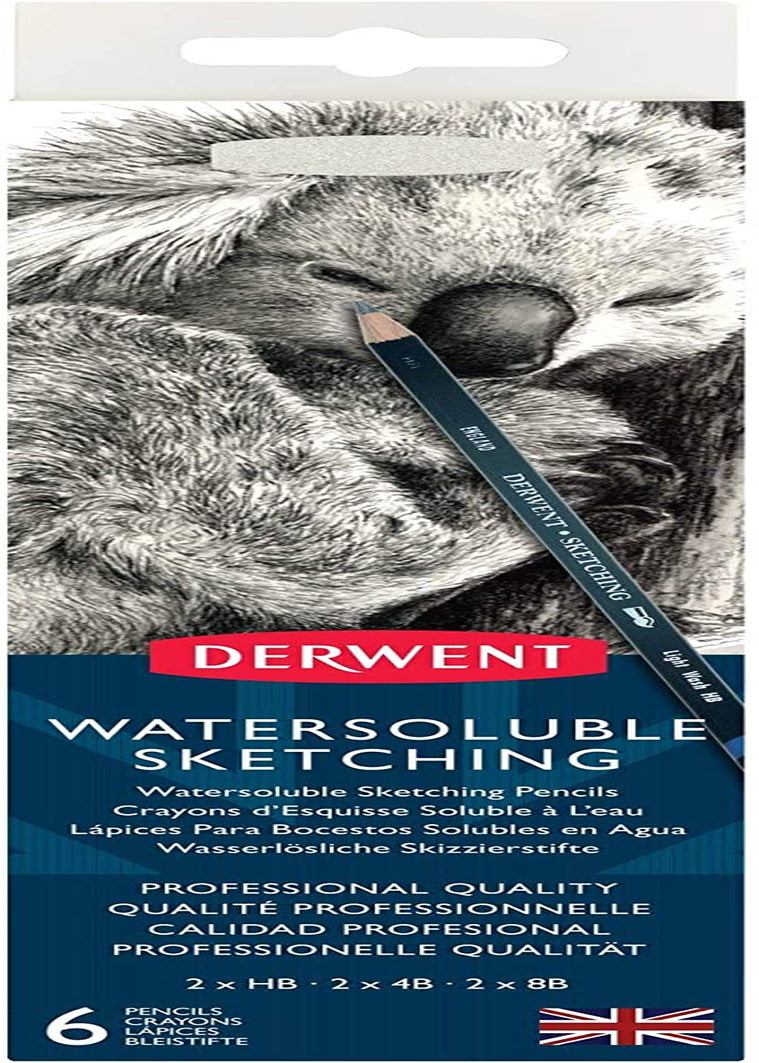 Watersoluble Sketching Pencils, Metal Tin, 6 Count (0700837)