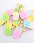 40 PCS 3D Ice-Lolly Flatback Resin Charm Assorted No Hole Beads for DIY Scrapbooking Embellishment Phone Case Decor Hair Clip Craft Jewelry Making Supplies