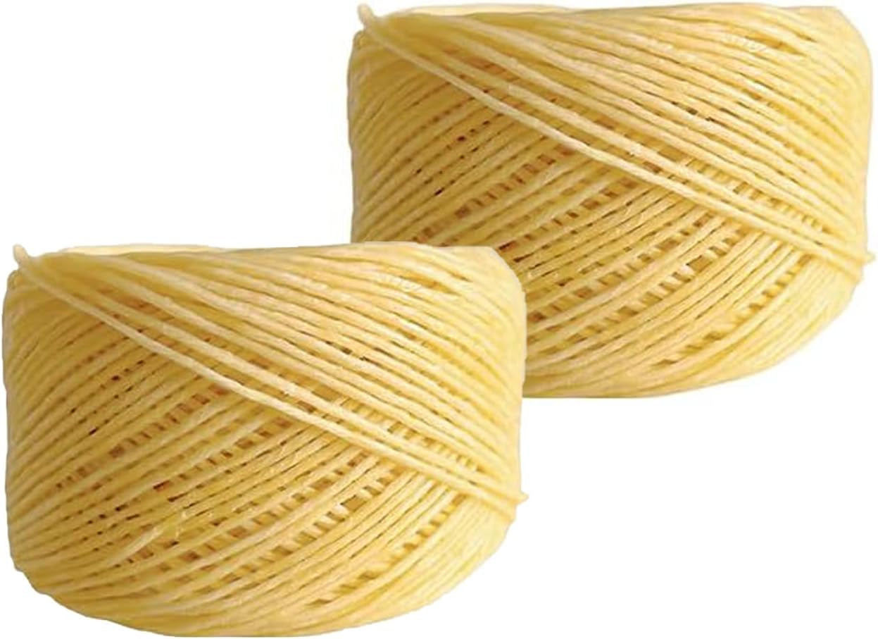 400 Ft Hemp Candle Wick 2 Spools 100% Organic Hemp Wick Candle Wick Hemp Candle Wick for DIY Candle Making, Craft Making, Smoke, Standard Size（1Mm）