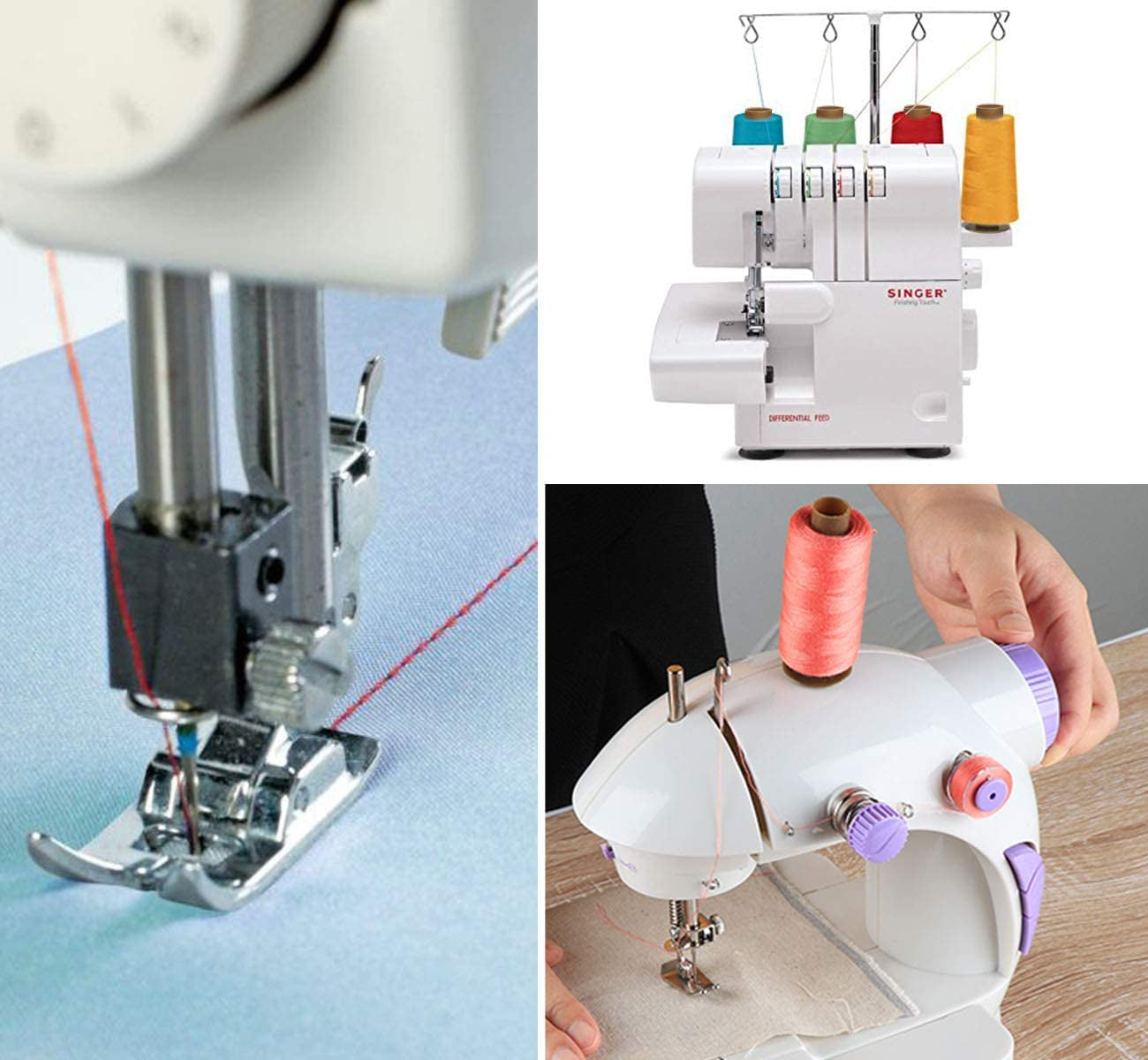 50Pcs Bobbins Sewing Thread Kit, 400 Yards per Polyester Thread Spools, Prewound Bobbin with Case for Brother Singer Janome Machine, 25 Colors
