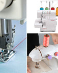 50Pcs Bobbins Sewing Thread Kit, 400 Yards per Polyester Thread Spools, Prewound Bobbin with Case for Brother Singer Janome Machine, 25 Colors
