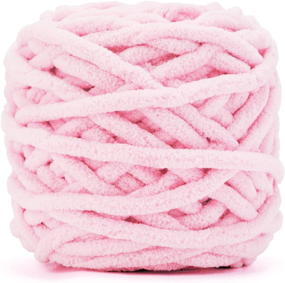 Blanket Yarn 3 Pack of 100G/3.5Oz - White Chenille Yarn 6 Super Bulky - Knitting, Crocheting &amp; Crafts Chunky Yarn