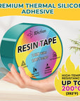 UV Resin Tape for Epoxy Resin Molding, 2.5IN W X 108FT L Resin Tape, 392℉ Heat Resistant Anti-Corrosion, Easy Peel, Epoxy Resin Tape for Jewelry Making, River Table, Deep Pour