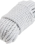 U Pick 10Yds 5Mm 3 Braided Cord Decorative Twisted Satin Polyester Twine Cord Rope String Thread Shiny Cord Choker Thread (18 White)