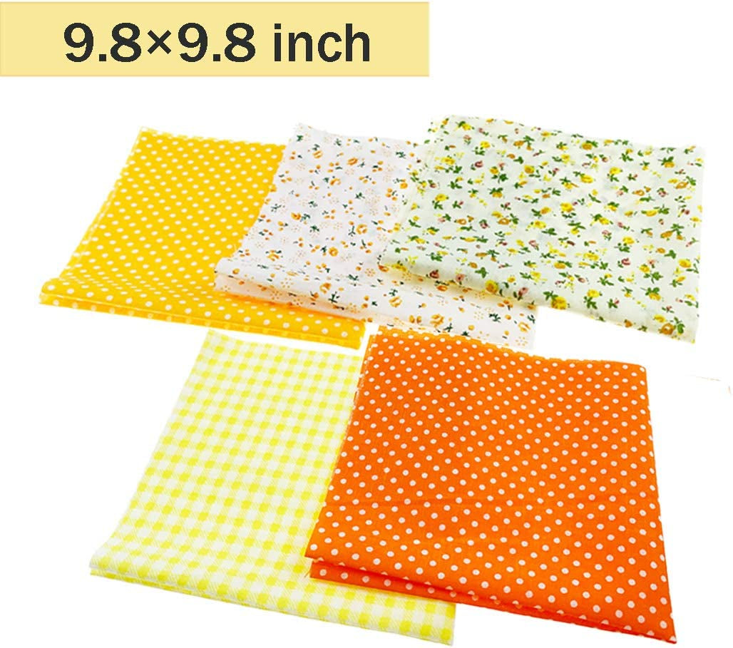 56 Pieces 9.8"X 9.8" (25Cm X 25Cm) Squares Cotton 100% Floral Printed Sewing Supplies Fabric for Quilting Patchwork, DIY Craft, Scrapbooking Cloth
