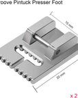 6Pack Twin Needle Double Needle with 2 PCS 9 Groove Pintuck Presser Foot 3 Size 2/90 3/90 4/90 by