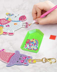 Arts and Crafts for Kids Ages 8-12 - Make Your Own GEM Keychains - 5D Diamond Art Painting by Numbers Kits Girls Kids Ages 3-5 4-6 6-8 Toys Birthday Christmas Gifts Stocking Stuffers
