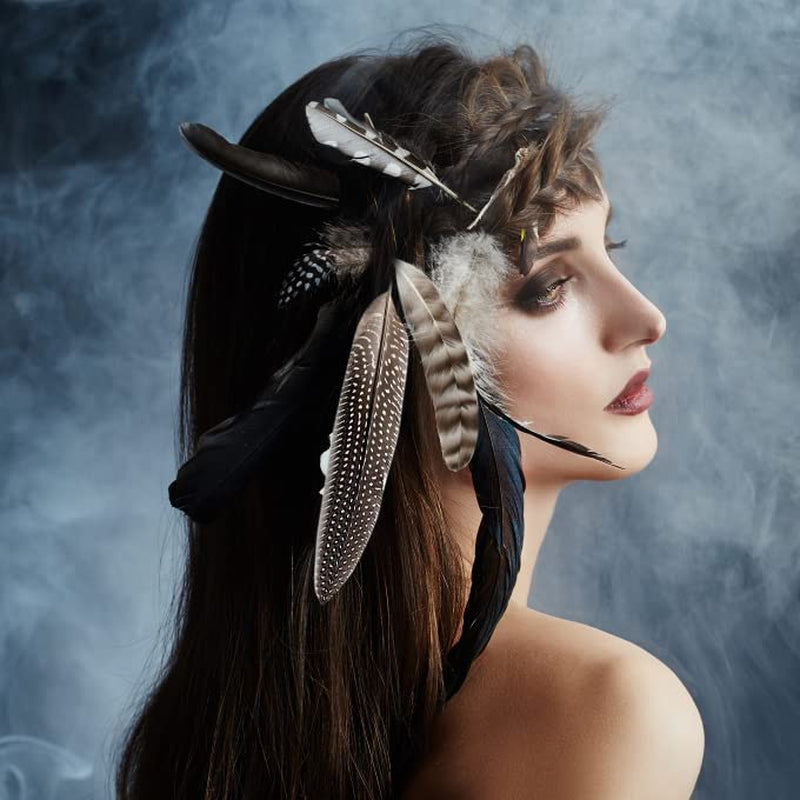 Natural Turkey Spotted Feathers, 30Pcs Pheasant Feathers for Crafts DIY Hat Floral Arrangements Wing Quill Wedding Home Party Decorations 6-8 Inch(3 Styles)