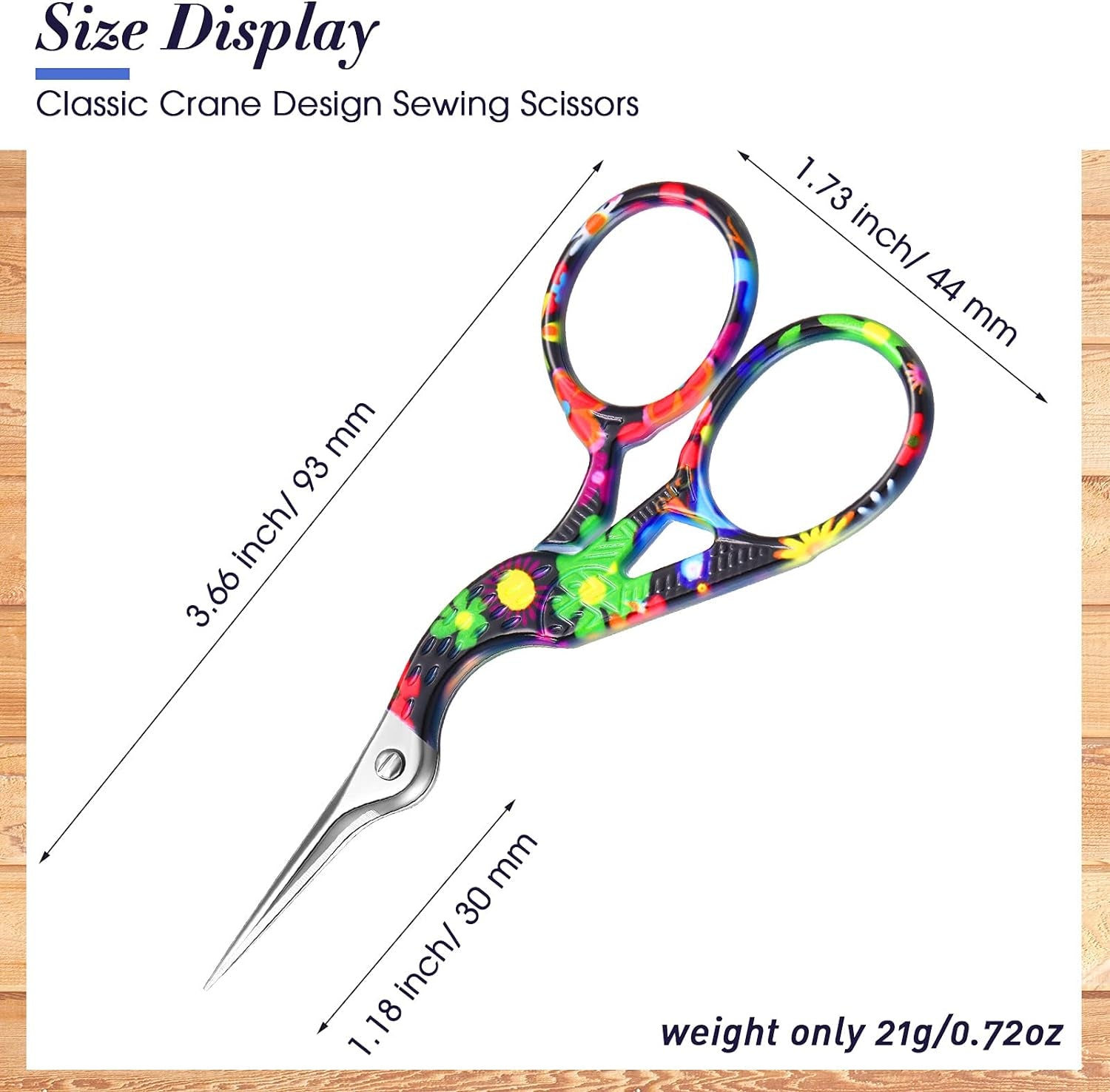 10 Pcs Stork Scissors Embroidery Scissors Bulk 3.6 Inch Stainless Steel Small Craft Scissors Rainbow Cross Stitch Sewing Crochet Scissors DIY Tools Dressmaker Scissors (Bright Color)