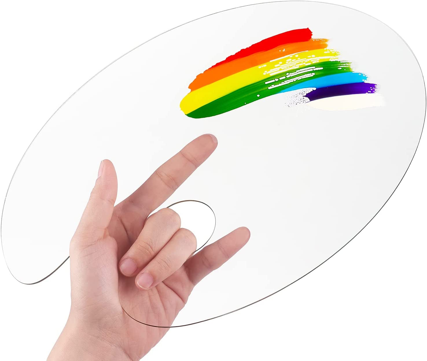 Acrylic Paint Palette Paint Pallet Clear Paint Tray Palette, Easy Clean Non-Stick Artist Pallet for Oil Watercolor Craft DIY Art Painting Palette, 2 PCS