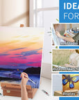Wooden Tabletop Easel, Solid Wood Sketchbox Desktop Easel for Painting, Portable Art Drawing Easel for Beginners and Professionals