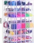 8-Tier Stackable Storage Container Box with 80 Compartments, Plastic Craft Organizers and Storage Containers for Arts, Organizing Washi Tape, Embroidery, Threads Bobbins, Kids Toy