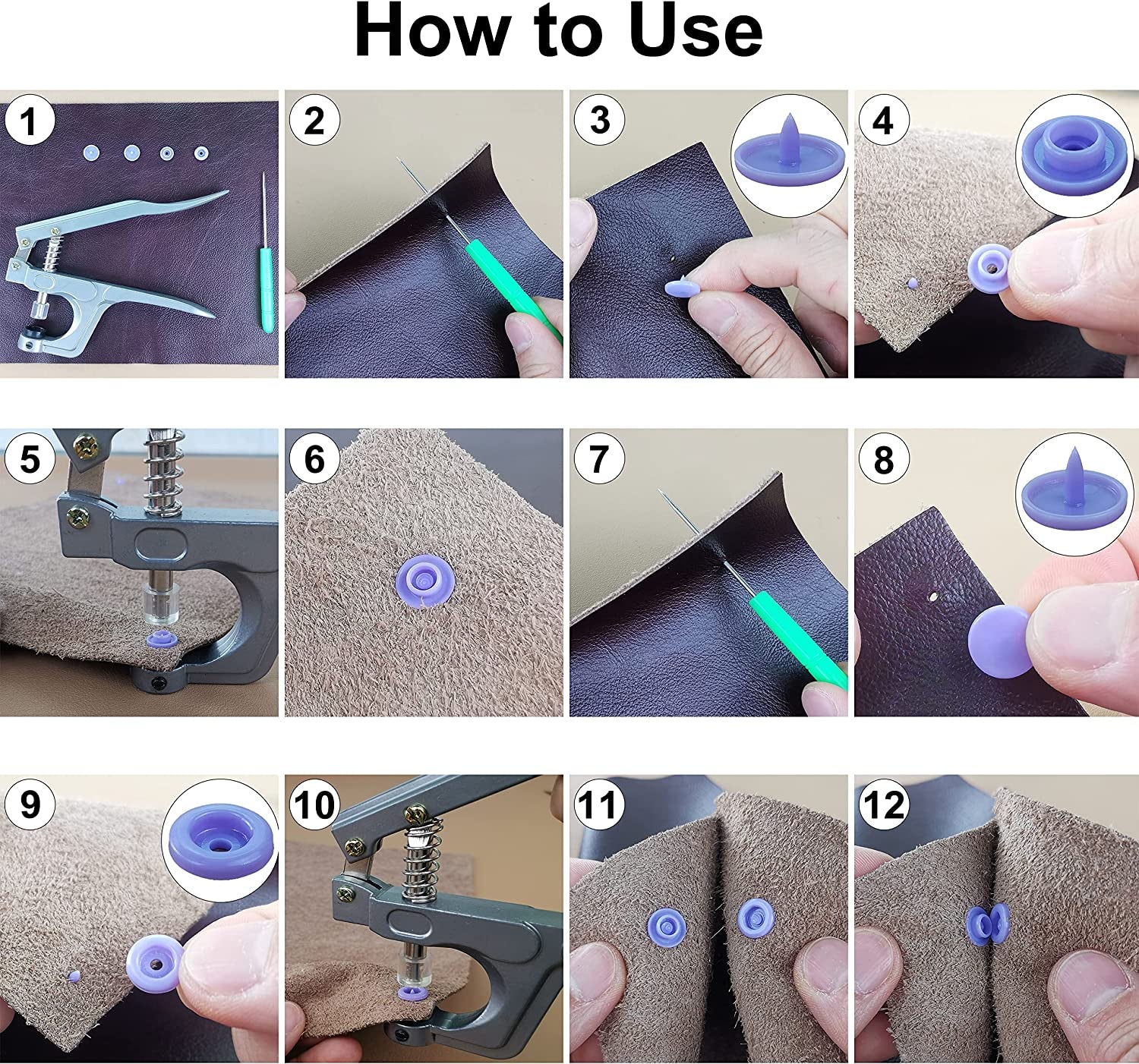 Plastic Snaps with Snap Pliers, 460 Sets 24-Colors Snap Buttons for Sewing, Snap Fasteners Kit for Sewing, Clothing, Crafting