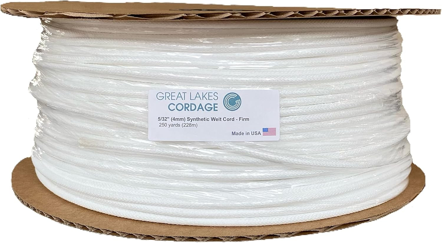 5/32" Firm Synthetic Braided Upholstery Welt Cord, 66 Yds