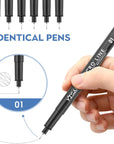 Ultra Fine Tip Pens,Writing Pens,0.25Mm,Fine Point,No Bleed,Art Markers for Drawing,Bible,Manga,6 PCS,70320