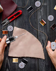 12 Pieces Leather Sewing Awl Hand Stitcher with Craft Accessories Set, Hand Awl Tool, 3 Sizes Needles and Replacement Spools of Thread, Stitching Awl Tool Kit (Multicolor)