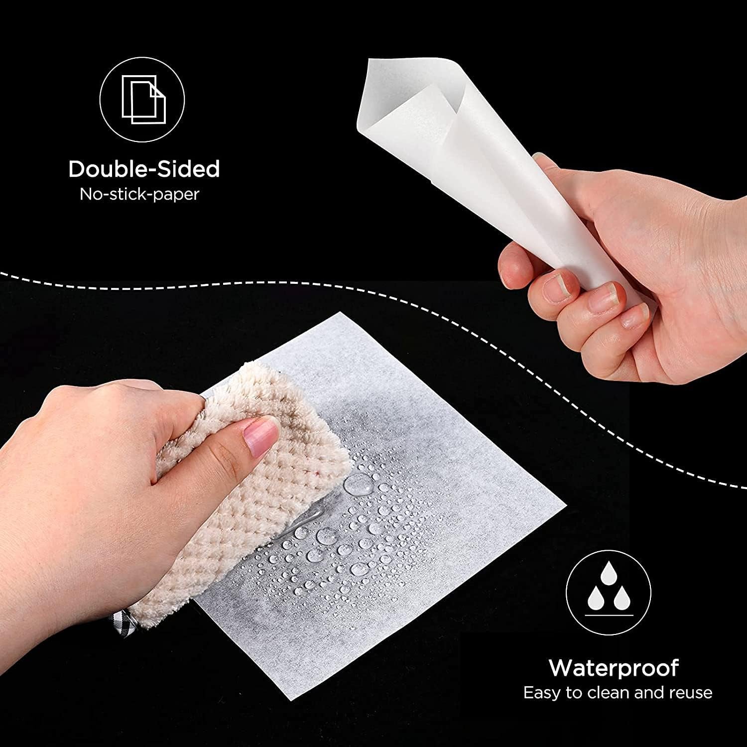 300 Pieces Diamond Painting Release Paper 15 X 15Cm and 15 X 10Cm Non-Stick Silicone Release Paper Double-Sided 5D Diamond Painting Accessories Cover Replacement Paper