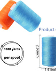Sewing Thread Kit 20 Colors Polyester Sewing Thread Set 1000 Yards per Spool Black & White for Sewing Machine, Hand Stitching and Quilting Use