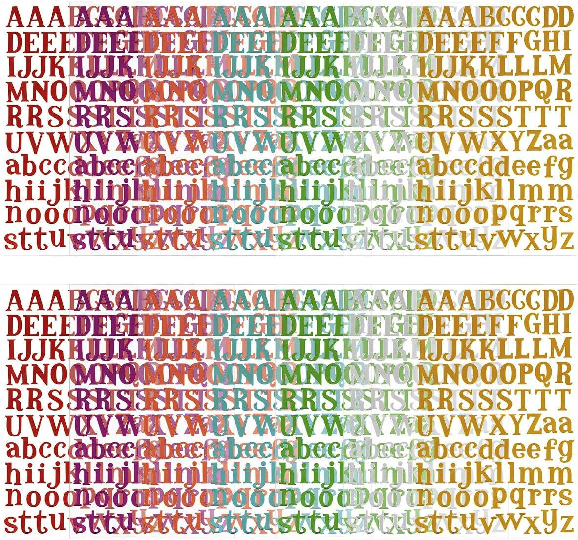14 Sheets Letter Sticker- Colorful Alphabet Sticker Self Adhesive Vinyl Letter Stickers for DIY Scrapbooking Gifts Box Card Craft