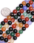 12Mm Natural Indian Agate Beads round Gemstone Loose Beads for Jewelry Making (31-33Pcs/Strand)