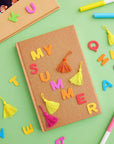 1300 Pieces Small Foam Letter Stickers for Crafts, 50 Sets of Adhesive A-Z Alphabets for Kids (6 Colors)
