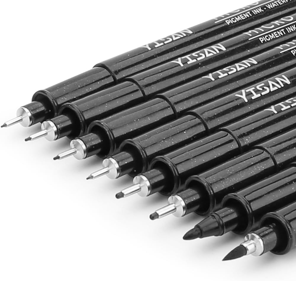 Ultra Fine Tip Pens,Writing Pens,0.25Mm,Fine Point,No Bleed,Art Markers for Drawing,Bible,Manga,6 PCS,70320