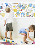 10 Pieces Children Drawing Roll, 12×39 Inches Coloring Paper Roll, DIY Painting Color Filling Paper for Kids