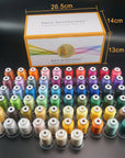 63 Brother Colors Polyester Embroidery Machine Thread Kit 500M (550Y) Each Spool for Brother Babylock Janome Singer Pfaff Husqvarna Bernina Embroidery and Sewing Machines