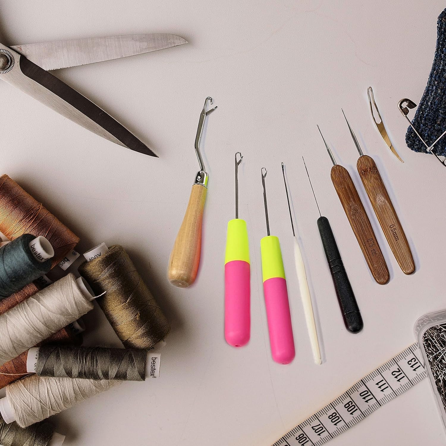 9 Pcs Crochet Hooks for Hair, Latch Hook Tool, Crochet Hair Needle, Hair Locking Tool for Dreads, Interlocking Tool for Locs