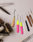 9 Pcs Crochet Hooks for Hair, Latch Hook Tool, Crochet Hair Needle, Hair Locking Tool for Dreads, Interlocking Tool for Locs
