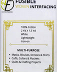Fusible Interfacing for Sewing, Fusible Fleece, Iron on Interfacing Fabric for Sewing, Lightweight Fusible Interfacing Double Sided, Woven Interfacing Fusible Woven Fusible Interfacing 2 YD by 1.5 YD