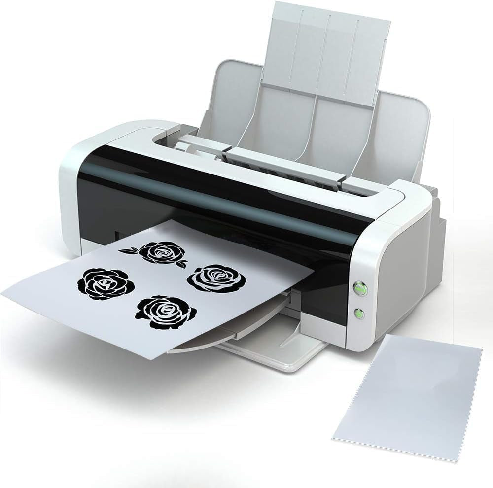 31 Pieces Screen Printing Starter Kit Include 4 Different Size of Wood Silk Screen Printing Frame with 110 Mesh, Squeegees, Inkjet Transparency Film, Ink Knife, Gloves and Mask Tape