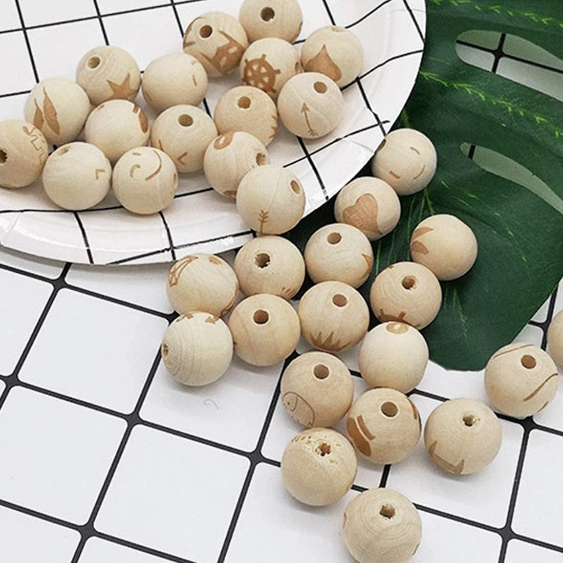 500Pcs 20Mm Wood Beads Natural Unfinished round Wooden Loose Beads Wood Spacer Beads for Craft Making Decorations and DIY Crafts