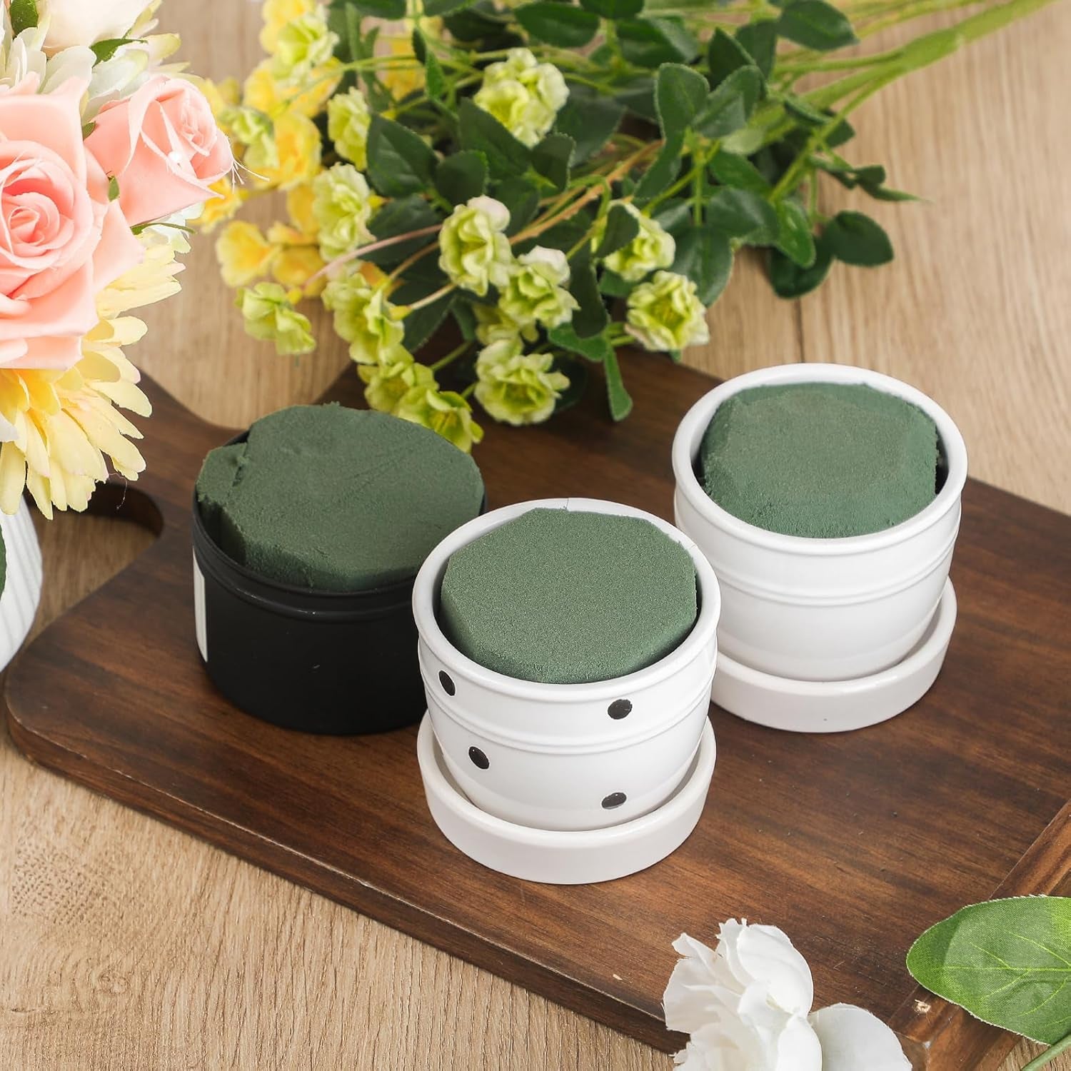 Floral Foam Blocks, Flower Foam 3 Pack, 7.5 * 3.4 * 2.2In Green Foam for Flower Arrangement Dry &amp; Wet Floral Foam for Fresh Flowers Artificial for Diys, Arts, Crafts &amp; Weddings