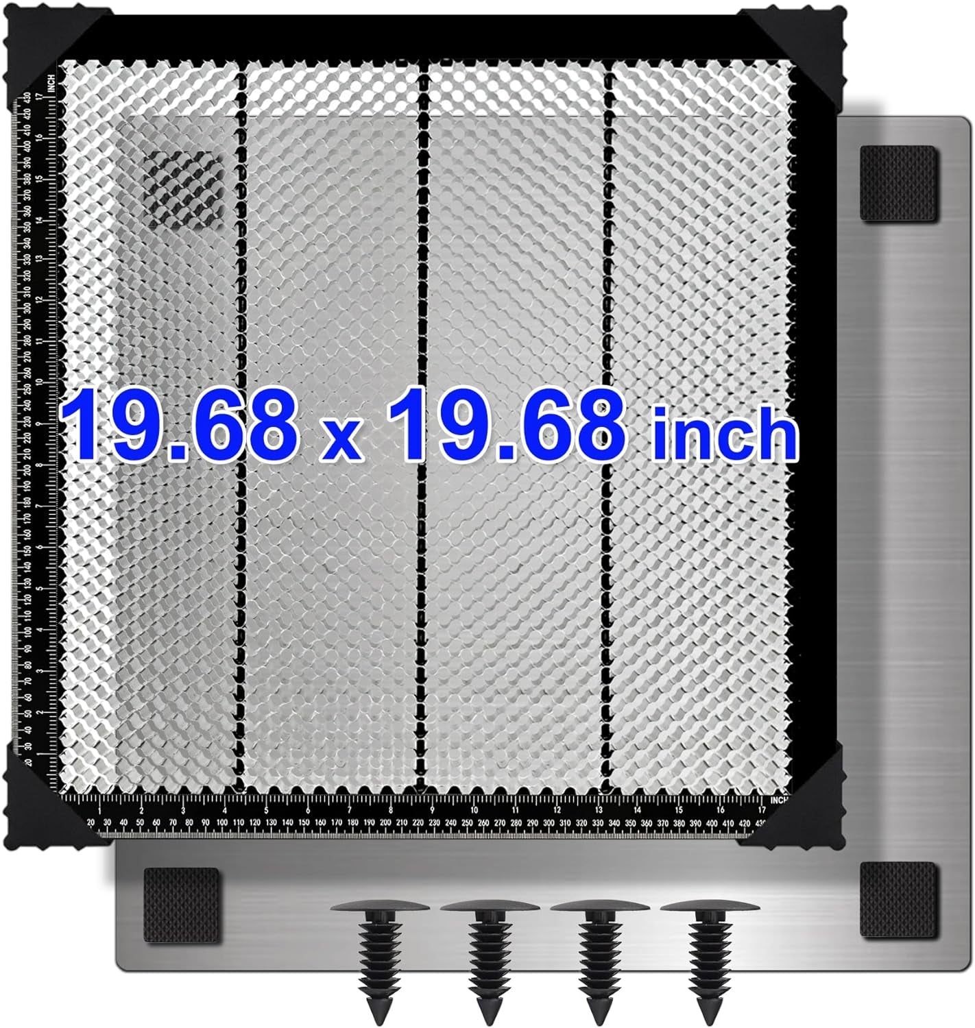 Honeycomb Laser Bed 500X500X22Mm(19.68"X19.68"X0.87") with Aluminum Panel, Honeycomb Working Table for Laser Cutter Engraver Table-Protecting, Fast Heat Dissipation, Smooth Edge Cutting