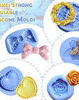 Silicone Putty - 7/8 LB Flexible Silicone Mold Making Kit for Reusable Silicone Molds Making - Easy 1:1 Mixing Ratio Fast Cured Molding Putty for Casting, Resin Molds, Soap Molds, Candle Molds