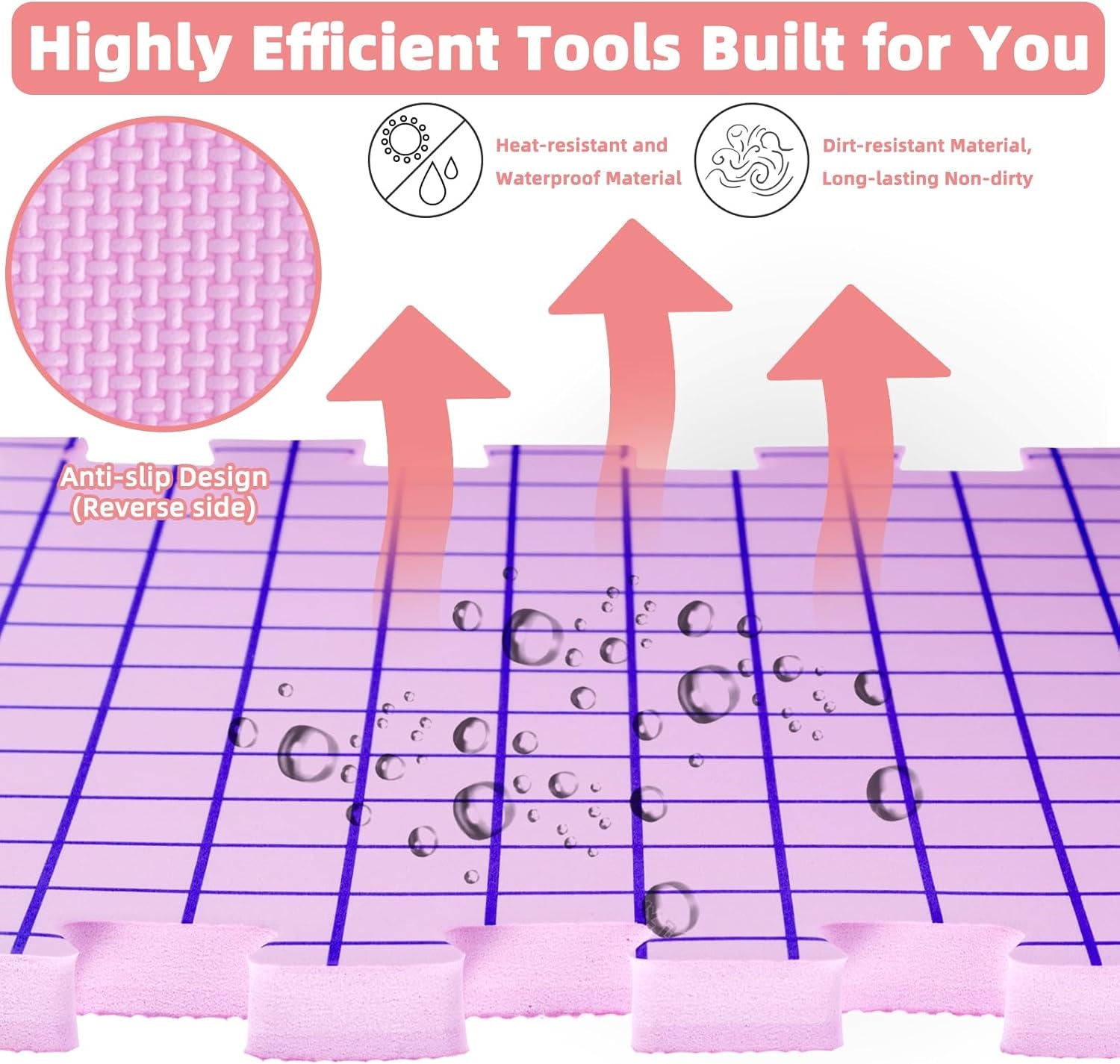 Knitting Blocking Mats and Pins, Blocking Mats for Knitting & Crochet Projects, Extra Thick Knitting Blocking Mats with 150 T-Pins and Storage Bag, Crochet Blocking Board for Crocheting