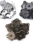 30 Sets Magnetic Snaps Button for Purse Handbag Wallet Overcoat Bag Mixed 3 Colors Fasteners Snap Buttons