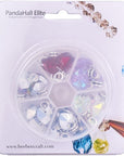 6 Colors Heart Glass Charms 30Pcs Faceted Heart Pendants Valentine Charms Crystal Dangle Charms with Bail Hanger Large Hole Beads for Wedding Mother Necklace Bracelets Making, Hole: 5Mm