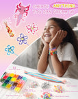 Kawaii Pony Beads Kit, Rainbow Kandi Beads and 1200Pcs Square Colorful Letter Beads, 32 Colors Plastic Craft Beads Bulk for Bracelets with 10 Beads Pipe Cleaners (Fashion Week)