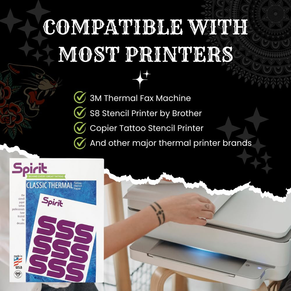 ® Classic Thermal Tattoo Stencil Transfer Paper, 8.5" X 14" - 100 Sheets
