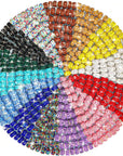 200 PCS Large Hole Beads for Jewelry Making,  European Beads Bulk Spacer Beads with Mixed Color Rhinestone Beads Charms for DIY Craft Bracelet Necklace Earring Making