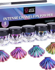 Mica Powder,Intense Chameleon Powder, Ultra Fine Colorshift Mica Powder for Epoxy Resin Crafts/Tumblers, Chrome Pigment Powder for Chameleon Nail Art/Paints/Soap Making
