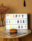 Cinema Light Box Personalized Neon Signs, Warm White Leds Lightbox with Letters, Numbers, Symbols
