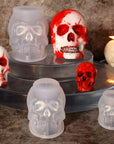 Set of Large + Medium + Small 3D Skull Resin Molds, Flexible Clear Silicone Skull Head Molds, Silicone Molds for Resin, Soap, Clay, Candle Wax Casting, Halloween Home Decoration