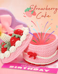 Crochet Kit for Beginners Adults - Strawberry Cake Storage Box Starters Crochet Kit, Including Step-By-Step Video Tutorials, Instruction, Hook, Surprise Gift for Adults, Relaxing Crafts