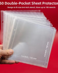 Cookie Stencil Storage Binder, Stamp & Die Cut Storage Binder with 50 Clear Sheet Protectors Holds 6"X6" Size - Clear Binder with D-Rings for Scrapbooking Die-Cuts, Embossing Folders Organizer