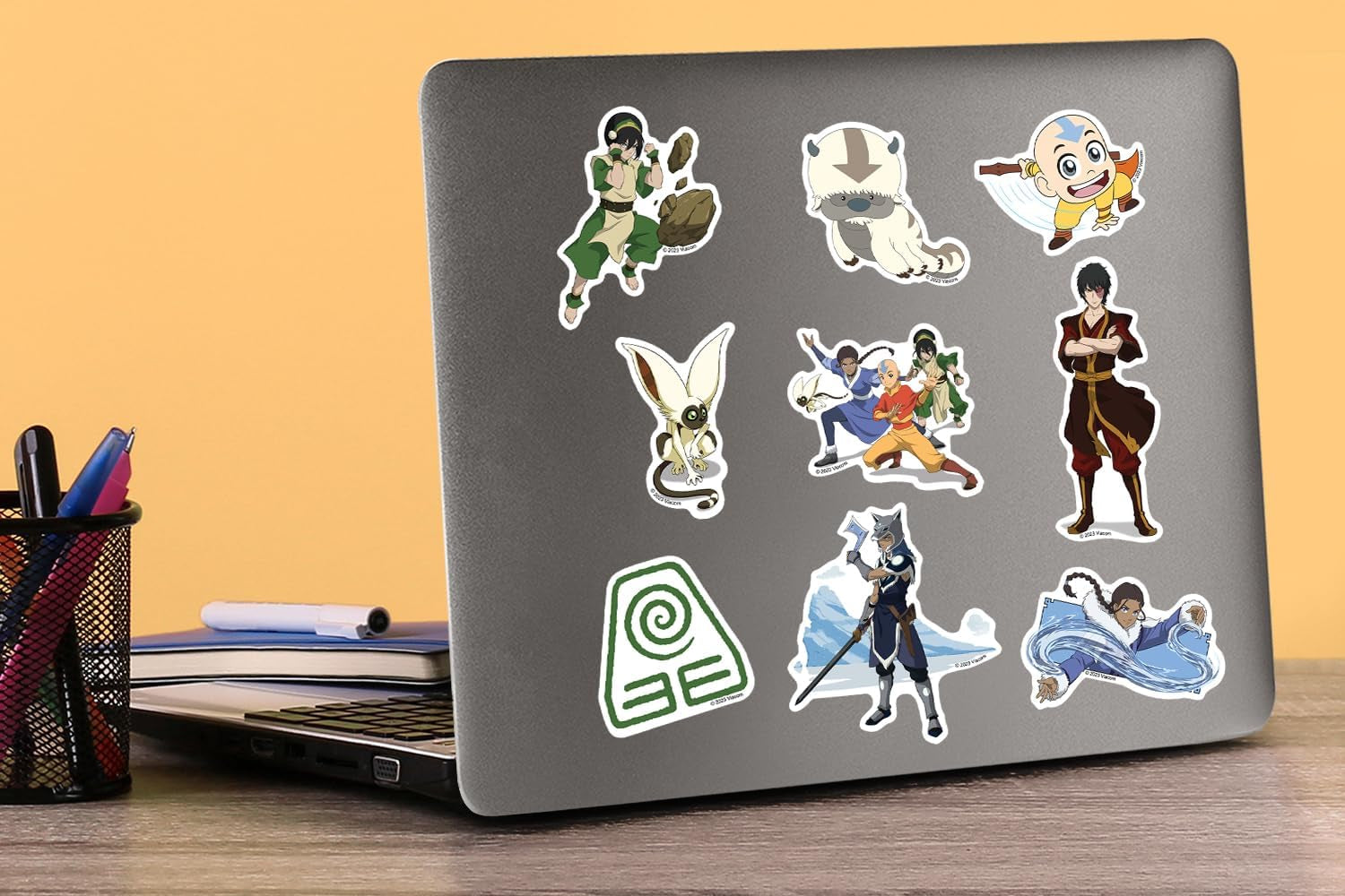 Avatar the Last Airbender 50Ct Vinyl Large Deluxe Stickers Variety Pack - Laptop, Water Bottle, Scrapbooking, Tablet, Skateboard, Indoor/Outdoor - Set of 50